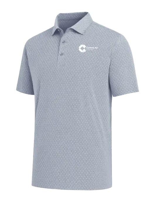 Callaway All-Over Stitched Medium Grey Chev Polo  w/Control Air Enterprises Logo