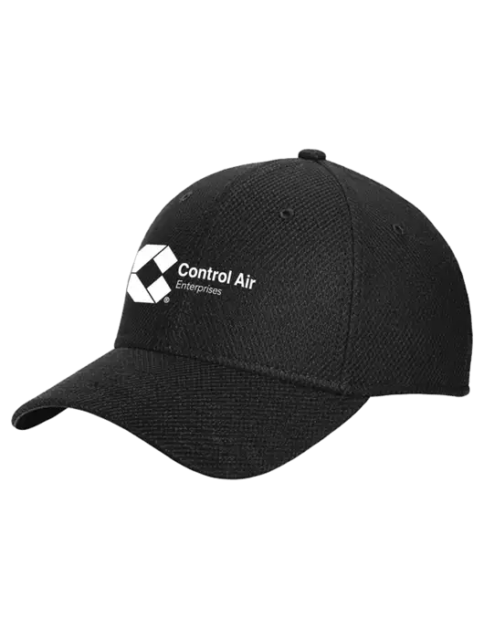 New Era Diamond Era Black Stretch Cap w/Control Air Enterprises Logo