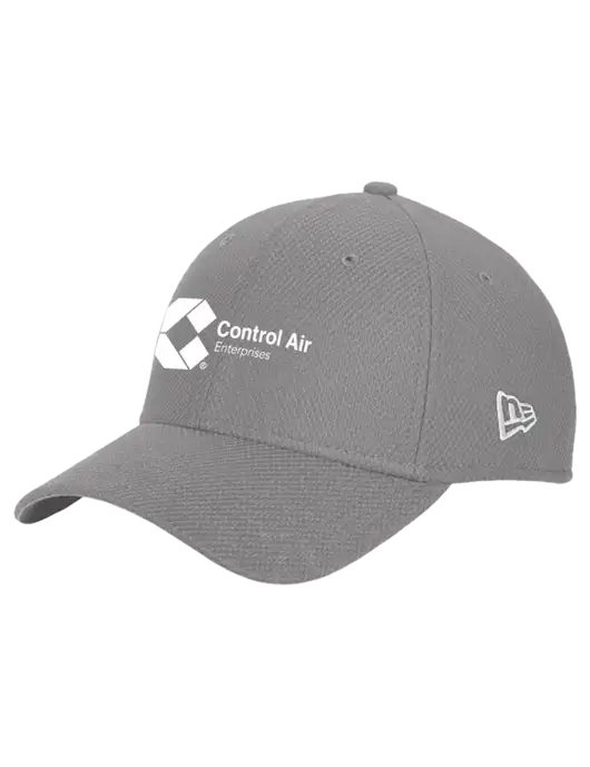 New Era Diamond Era Medium Grey Stretch Cap w/Control Air Enterprises Logo