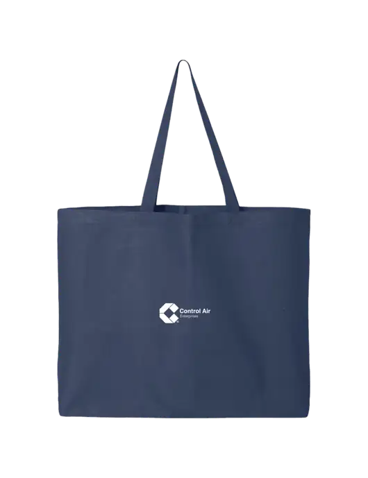 Sturdy Canvas Navy Tote w/Control Air Enterprises Logo