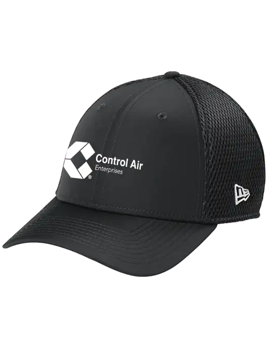 New Era 39THIRTY Performance Stretch Charcoal Grey Mesh Cap w/Control Air Enterprises Logo