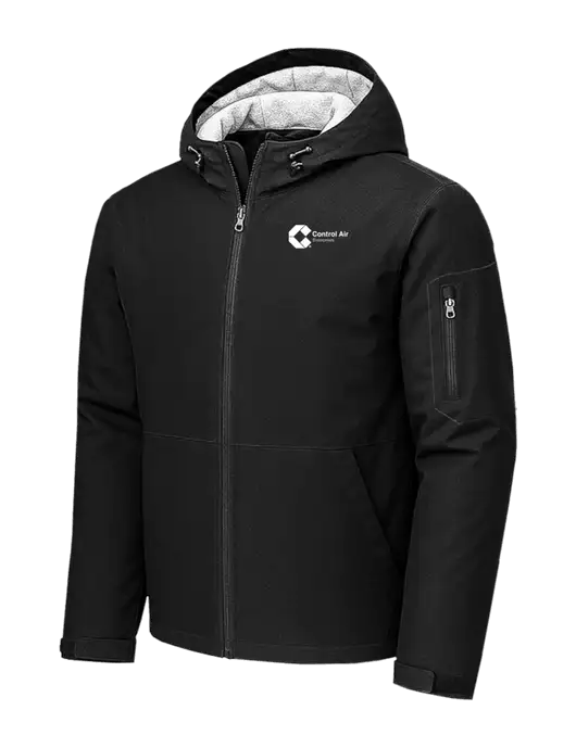 Waterproof Insulated Black Jacket w/Control Air Enterprises Logo