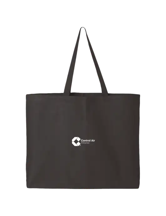 Sturdy Canvas Charcoal Tote w/Control Air Enterprises Logo