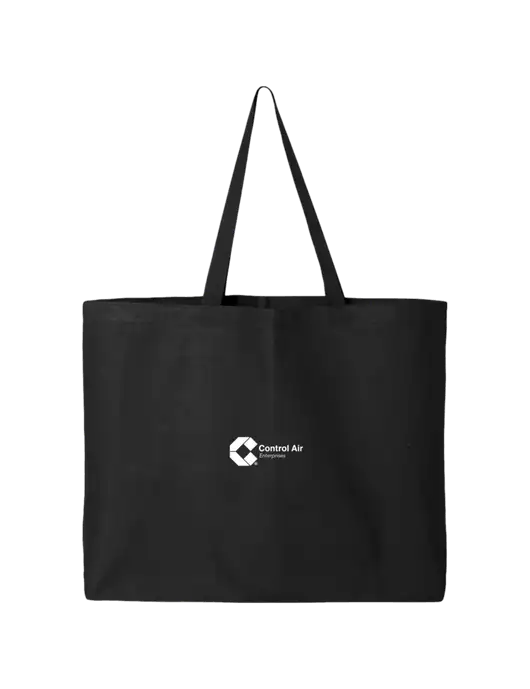 Sturdy Canvas Black Tote w/Control Air Enterprises Logo
