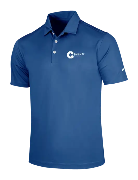 NIKE Dark Royal Dri-Fit Vertical Mesh Polo w/Control Air Enterprises Logo