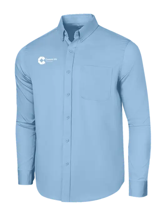 Long Sleeve Light Blue Superpro React Twill Shirt w/Control Air Enterprises Logo