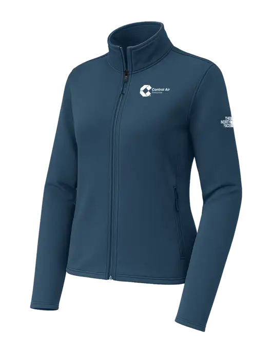 The North Face Womens Aim Full-Zip Light Navy Fleece Jacket w/Control Air Enterprises Logo