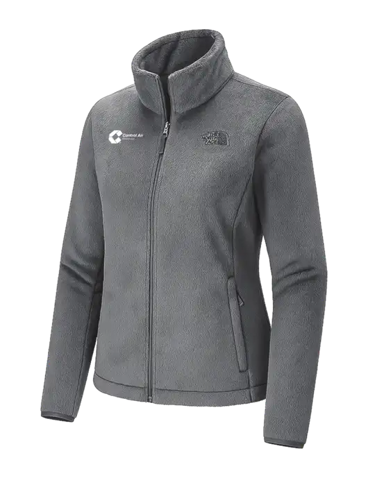 The North Face Womens Dark Medium Grey Osito Fleece Jacket
 w/Control Air Enterprises Logo