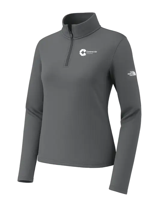 The North Face Womens Aim 1/4-Zip Dark Medium Grey Fleece w/Control Air Enterprises Logo