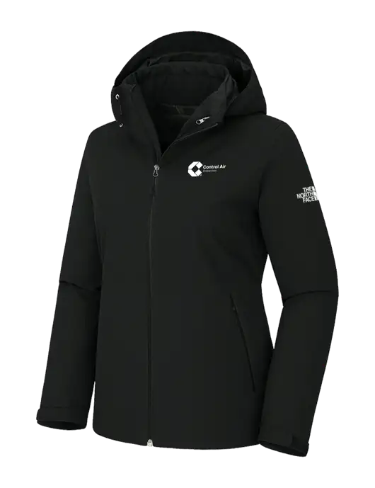 The North Face Womens Castle Valley Triclimate 3-in-1 Black Jacket w/Control Air Enterprises Logo, Control Air Enterprises Logo