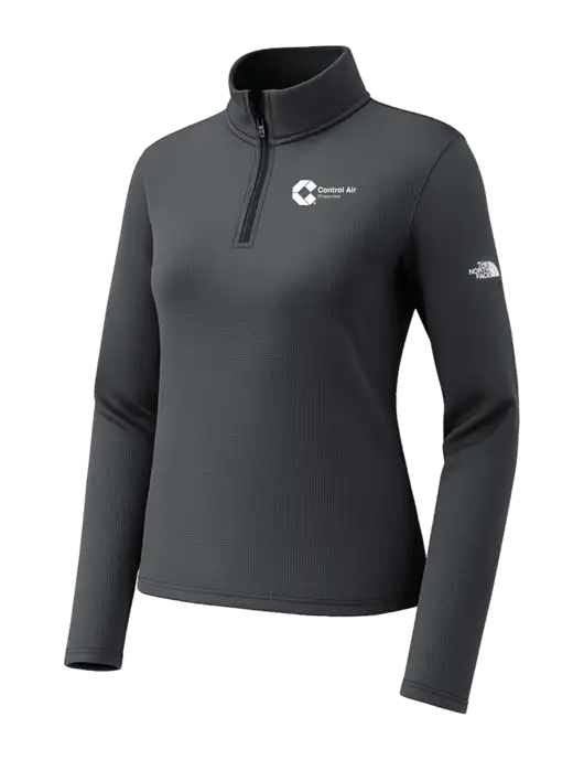 The North Face Womens Aim 1/4-Zip Charcoal Grey Fleece w/Control Air Enterprises Logo