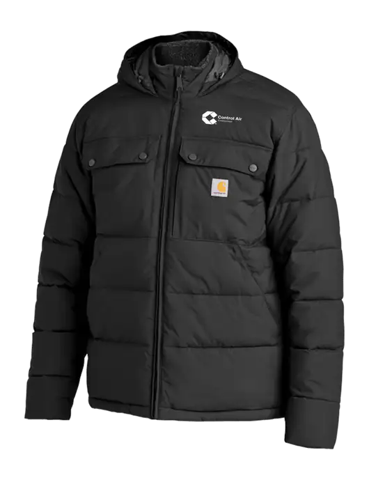 Carhartt Montana Black Insulated Hooded Jacket w/Control Air Enterprises Logo