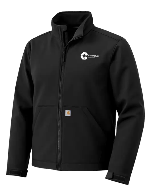 Carhartt Rain Defender Black Soft Shell Jacket w/Control Air Enterprises Logo