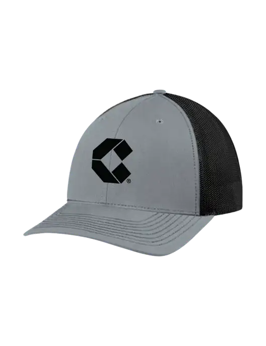 Richardson Adjustable Snapback Original 112 Trucker Cap Heather Grey w/Black Mesh w/Control Air Icon Logo