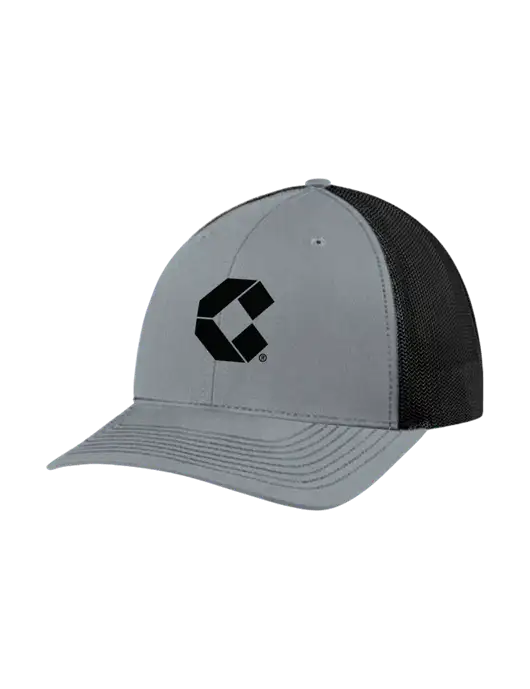 Richardson Adjustable Snapback Original 112 Trucker Cap Heather Grey w/Black Mesh w/Control Air Icon Logo