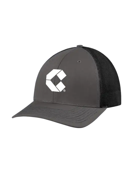 Richardson Adjustable Snapback Original 112 Trucker Cap Dark Grey w/Black Mesh w/Control Air Icon Logo