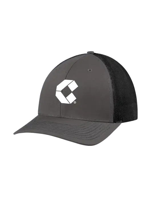 Richardson Adjustable Snapback Original 112 Trucker Cap Dark Grey w/Black Mesh w/Control Air Icon Logo