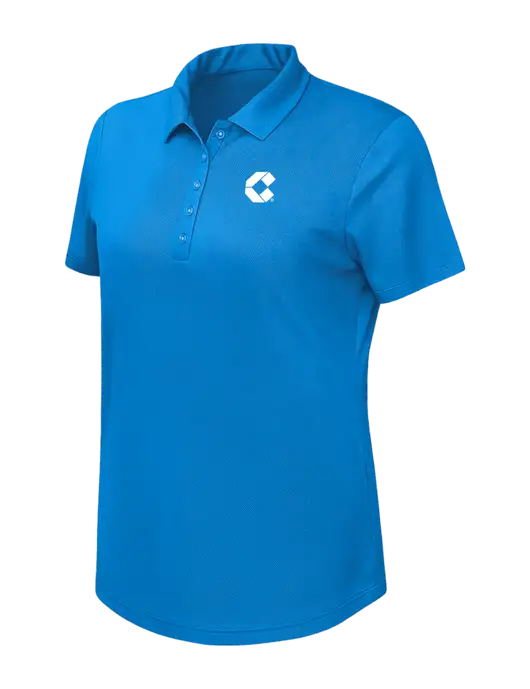 Callaway Womens Birdseye Dark Carolina Blue Polo w/Control Air Icon Logo