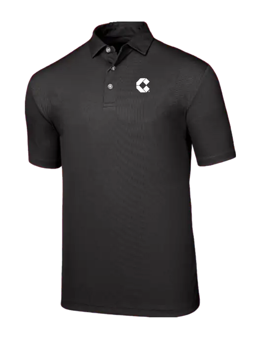 Callaway Birdseye Black Polo w/Control Air Icon Logo