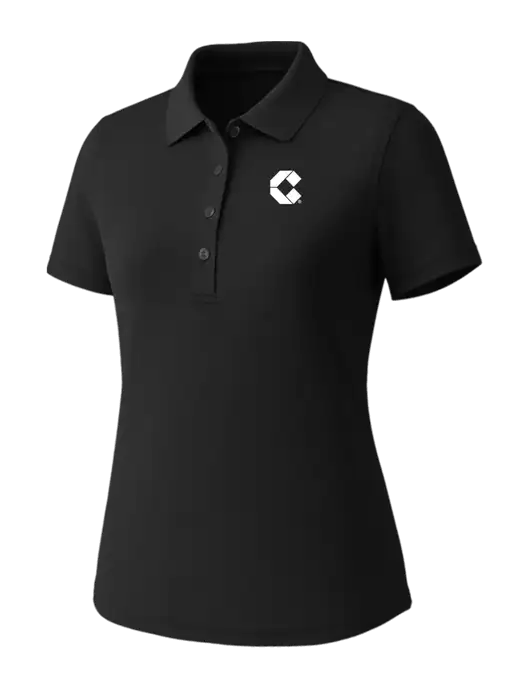 Callaway Womens Core Black Performance Polo w/Control Air Icon Logo