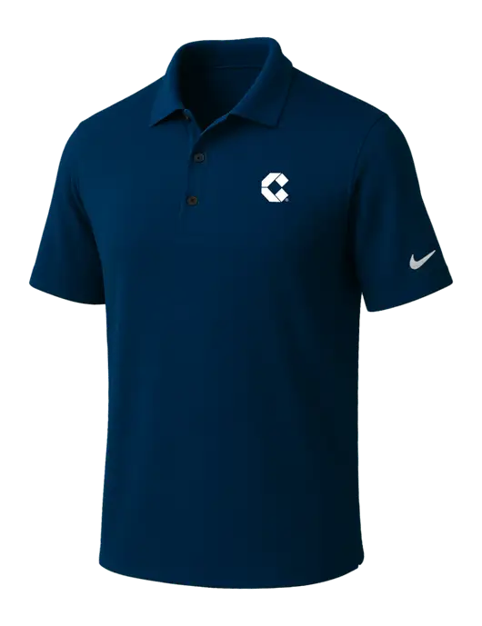 NIKE Navy Dri-Fit Micro Pique Polo w/Control Air Icon Logo
