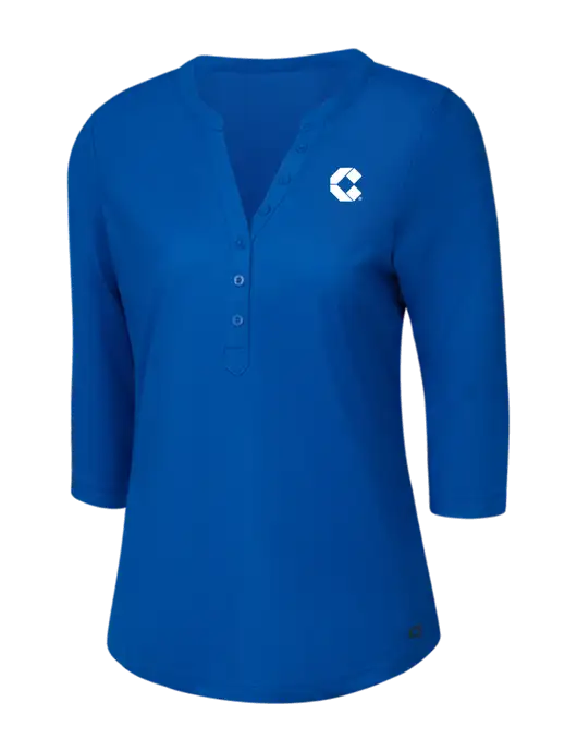 OGIO Royal Blue Jewel Henley w/Control Air Icon Logo