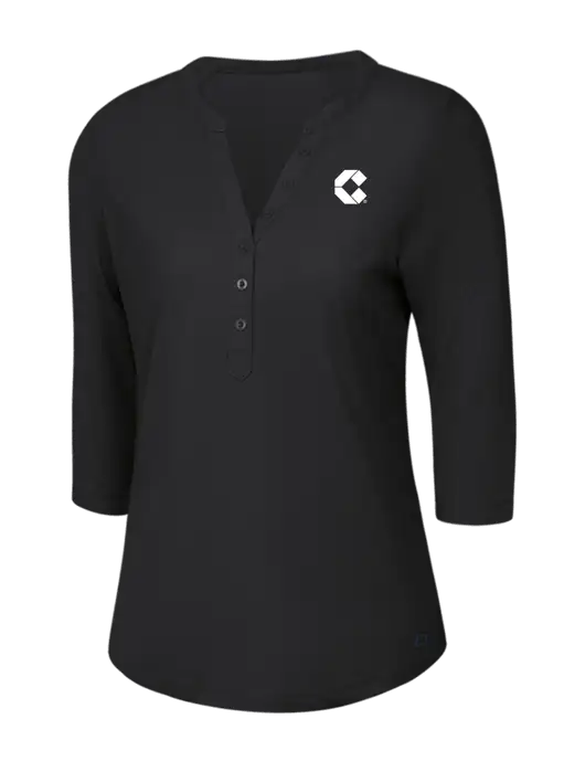 OGIO Blacktop Jewel Henley w/Control Air Icon Logo