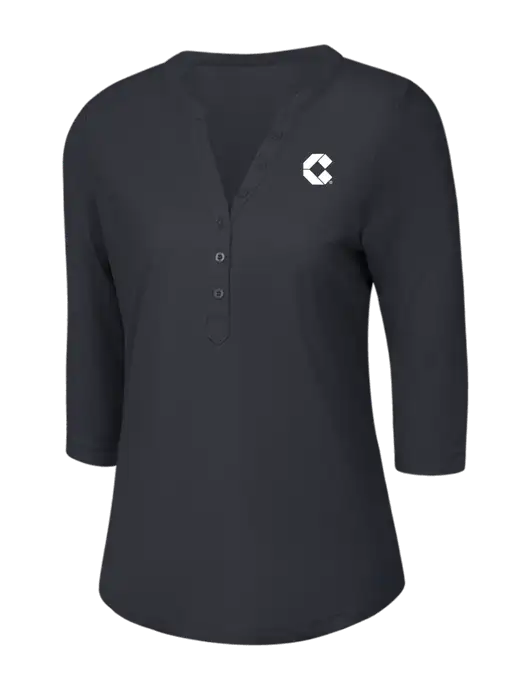 OGIO Charcoal Grey Jewel Henley w/Control Air Icon Logo