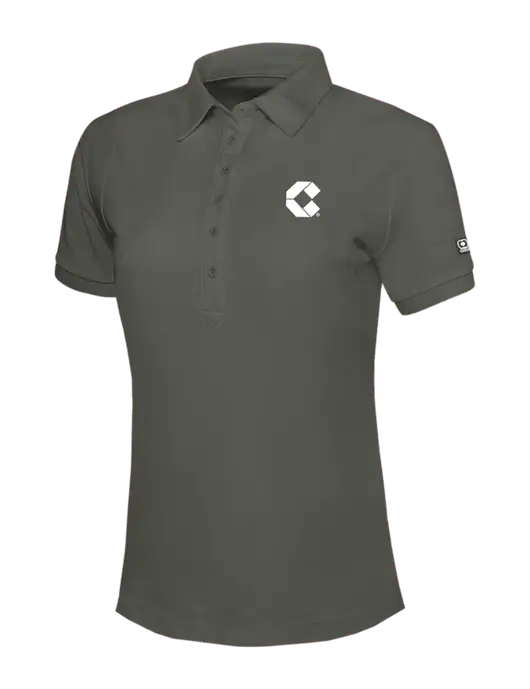 OGIO Womens Medium Grey Jewel Polo w/Control Air Icon Logo