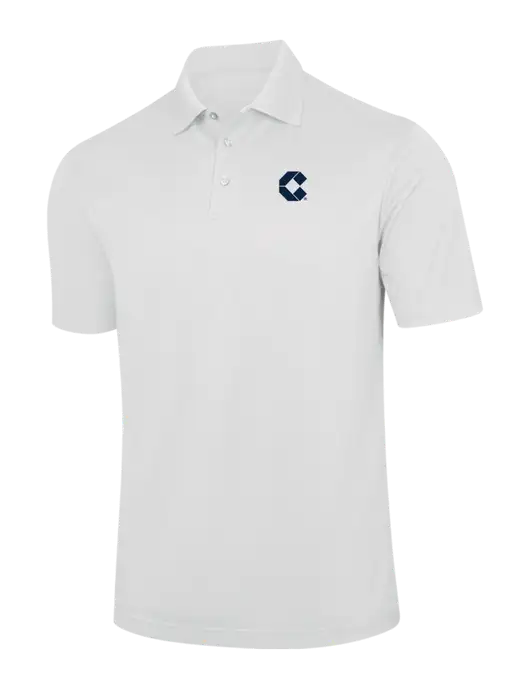 White Performance Fine Jacquard Polo w/Control Air Icon Logo