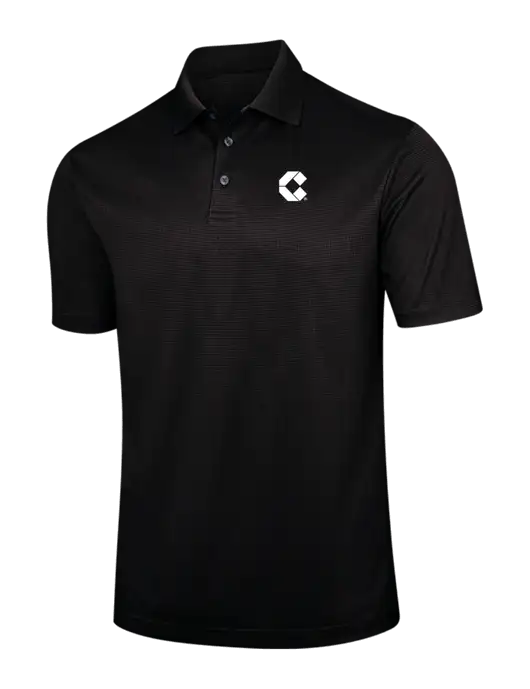 Black Performance Fine Jacquard Polo w/Control Air Icon Logo
