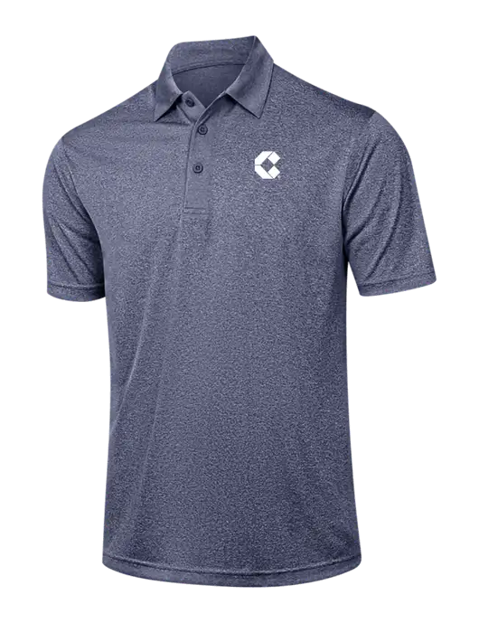 Navy Heather Contender Polo w/Control Air Icon Logo