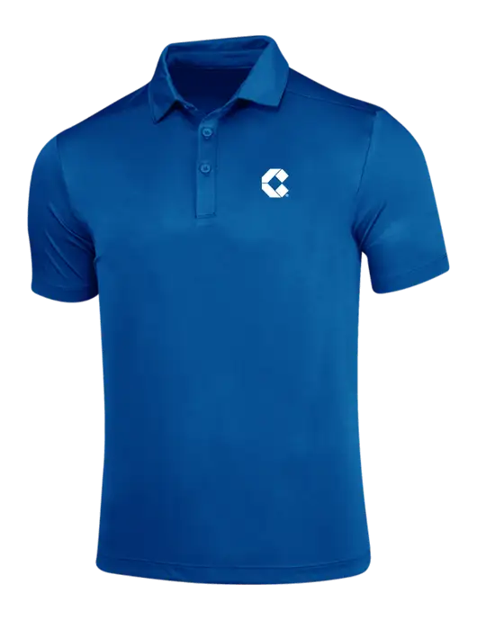 True Royal Posi-UV Pro Polo w/Control Air Icon Logo