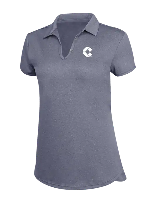 True Navy Womens Trace Heather Polo w/Control Air Icon Logo