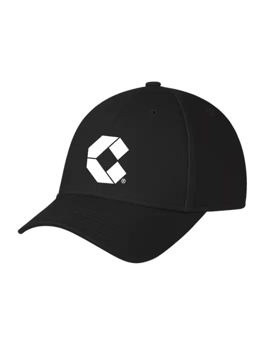 Black Structured Cap Hook & Loop w/Control Air Icon Logo