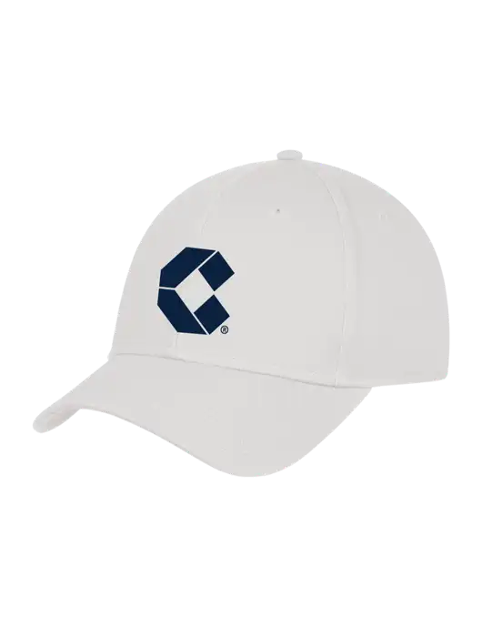 White Structured Cap Hook & Loop w/Control Air Icon Logo