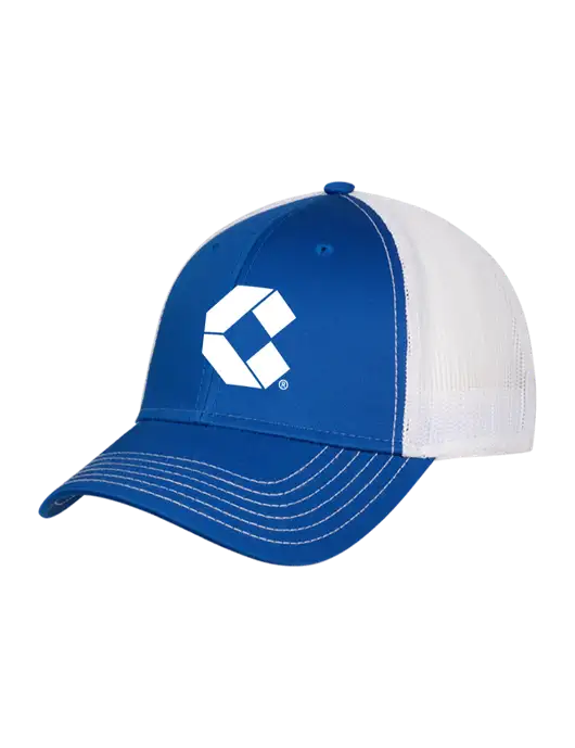 Royal/White Mesh Trucker Cap Snap Back w/Control Air Icon Logo