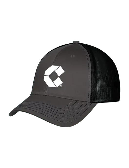 Charcoal & Black Mesh Trucker Cap Snap Back w/Control Air Icon Logo