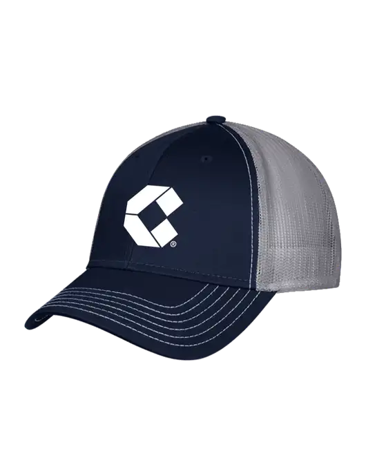 Navy & Grey Mesh Trucker Cap Snap Back w/Control Air Icon Logo
