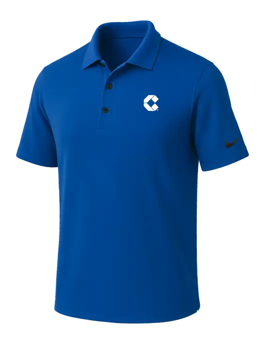 NIKE Dark Royal Dri-Fit Micro Pique Polo w/Control Air Icon Logo