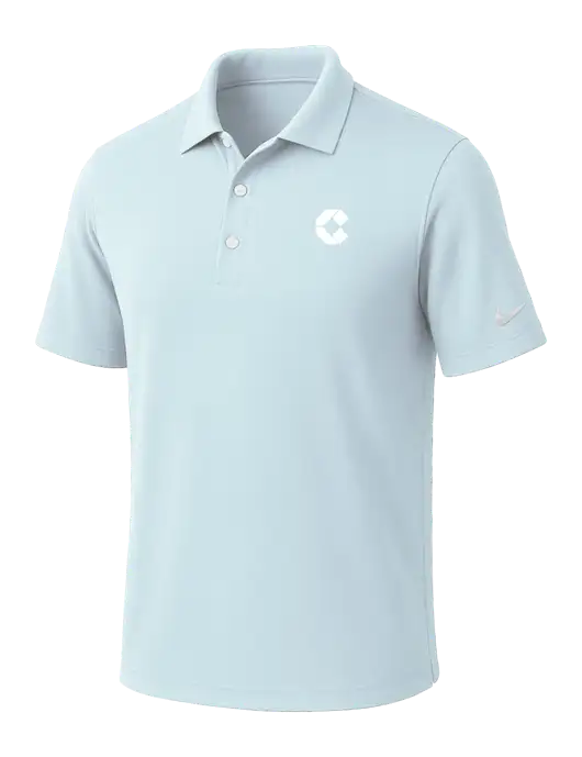 NIKE Very Light Blue Dri-Fit Micro Pique Polo w/Control Air Icon Logo