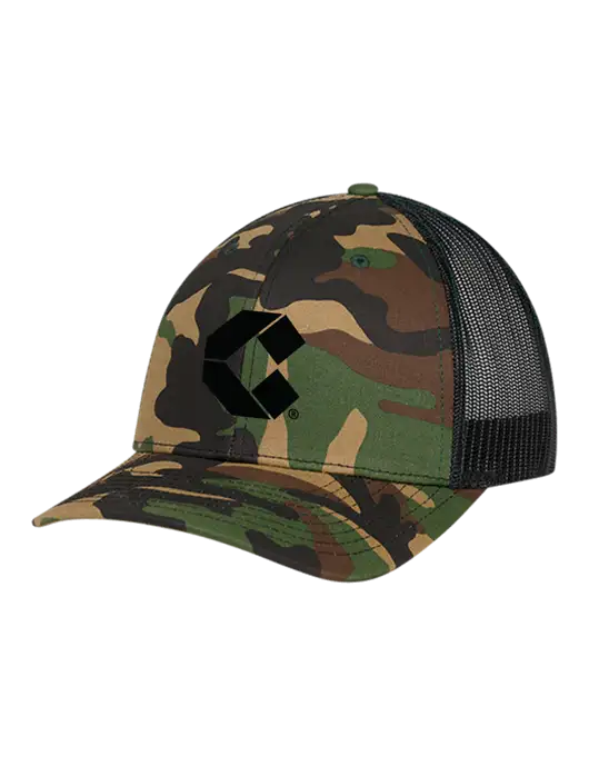 Richardson Adjustable Snapback Original 112P Trucker Cap Army Camo/Black  w/Control Air Icon Logo