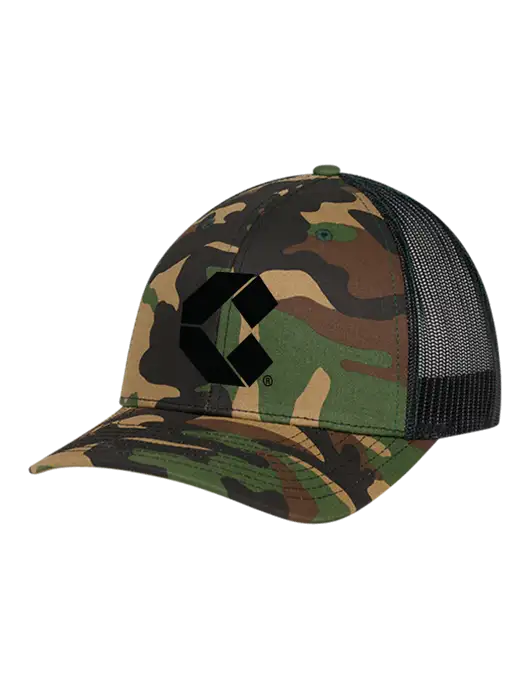 Richardson Adjustable Snapback Original 112P Trucker Cap Army Camo/Black  w/Control Air Icon Logo