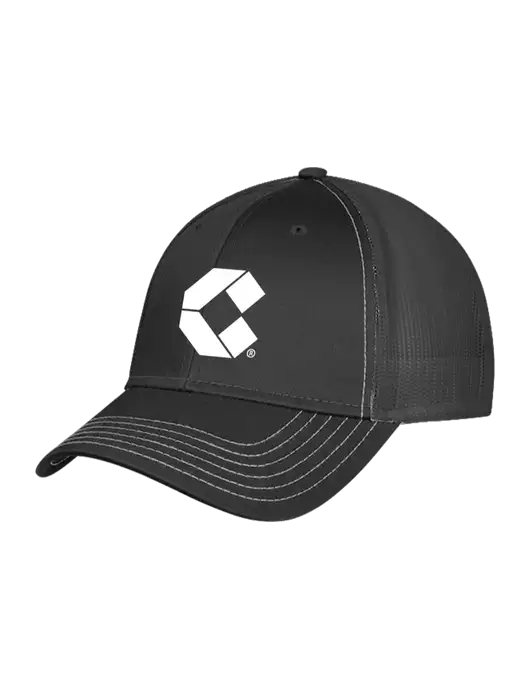 Charcoal Grey Mesh Trucker Cap Snap Back w/Control Air Icon Logo