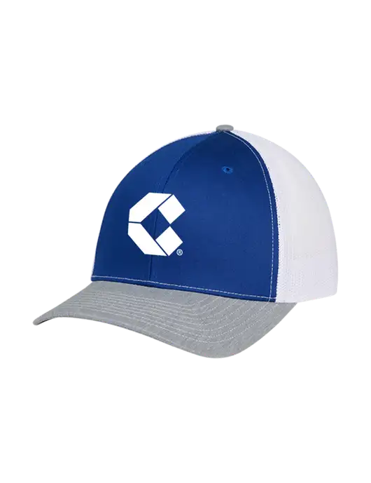 Richardson Adjustable Snapback Original 112 Trucker Cap Royal/HeatherGrey/White Mesh w/Control Air Icon Logo