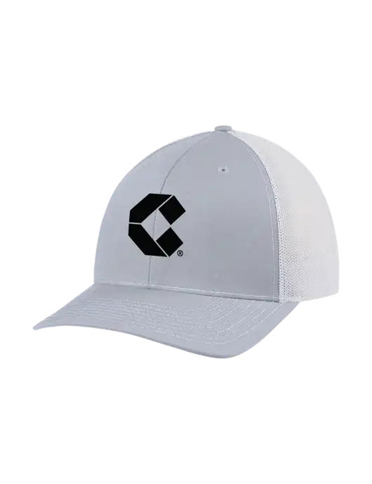 Richardson Adjustable Snapback Original 112 Trucker Cap Light Heather Grey w/White Mesh w/Control Air Icon Logo