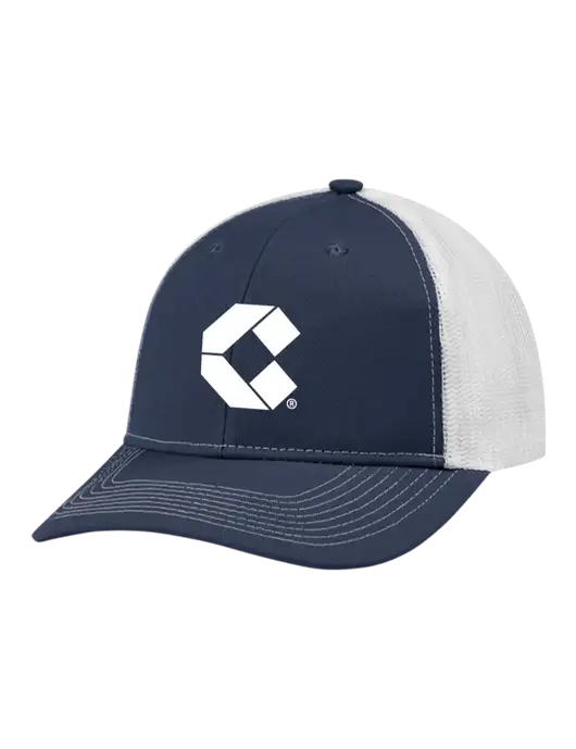Snapback Ponytail Trucker Cap Navy w/White Mesh w/Control Air Icon Logo