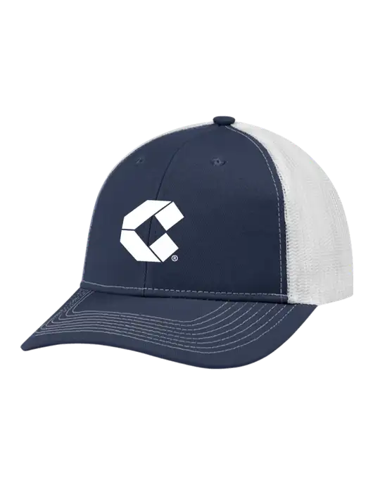 Snapback Ponytail Trucker Cap Navy w/White Mesh w/Control Air Icon Logo