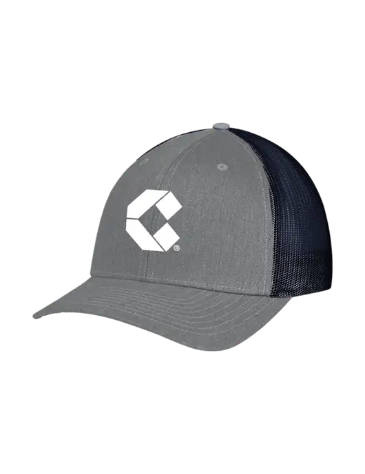 Richardson Adjustable Snapback Original 112 Trucker Cap Heather Grey w/Navy Mesh w/Control Air Icon Logo
