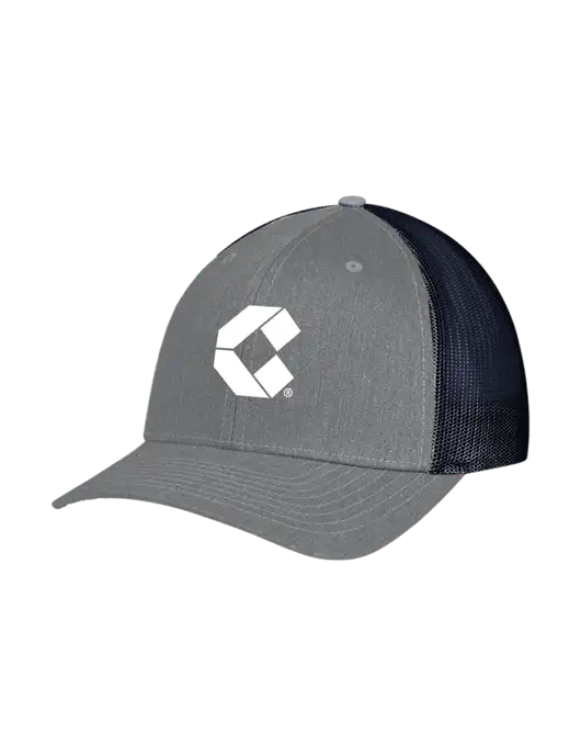 Richardson Adjustable Snapback Original 112 Trucker Cap Heather Grey w/Navy Mesh w/Control Air Icon Logo